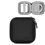 Baona Bolsa de Armazenamento em Pele para Cabo de Auscultadores Digital e Disco U, Quadrado Pequeno Cinza, Quadrado Pequeno Preto, Retangular Cinza, Retangular Preto, Quadrado Grande Cinza, Quadrado Grande Preto