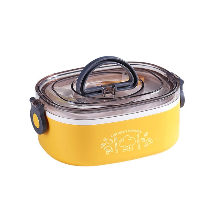 Marmita Oval Portátil de Grande Capacidade com Divisórias para Escritório, Isolada, 600ml (Aço Azul), 600ml (Aço Amarelo), 600ml (Aço Roxo), 1,2L (Aço Amarelo), 1,2L (Aço Roxo), 600ml (Plástico Azul), 600ml (Plástico Amarelo)
