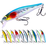 HENGJIA MI160 Isca falsa flutuante Minno de água 8,8cm 9g, 1, 2, 3, 4, 5, 6, 7, 8, 9, 10, 10 cores, caixa com 10 cores