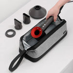 Bolsa Organizadora Baona BN-DS005 para Acessórios de Secador de Cabelo Dyson e Ferro de Ondular, Preto, Cinzento, Pega Preta, Pega Cinzenta