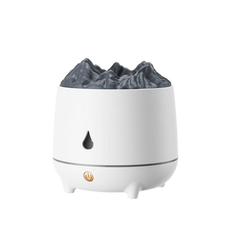 Humidificador de Simulação de Chama HS01 para Aromaterapia Doméstica com Luz Noturna, Chama Simulada (Branco), Chama Simulada (Preto)