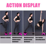 Prancha inclinada de alongamento fitness para treino, relaxamento da panturrilha, pedal de alongamento em pé, vermelho rosa, azul, amarelo, preto, rosa com cinta para os pés, azul com cinta para os pés, roxo com cinta para os pés
