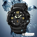 Relógio Masculino SKMEI 1637 Desportivo com Mostrador Grande, Digital, Exterior, Plástico Amortecedor, Preto, Verde Exército, Camuflado Azul, Camuflado Verde Exército, Cinzento Preto