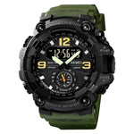 Relógio Masculino SKMEI 1637 Desportivo com Mostrador Grande, Digital, Exterior, Plástico Amortecedor, Preto, Verde Exército, Camuflado Azul, Camuflado Verde Exército, Cinzento Preto