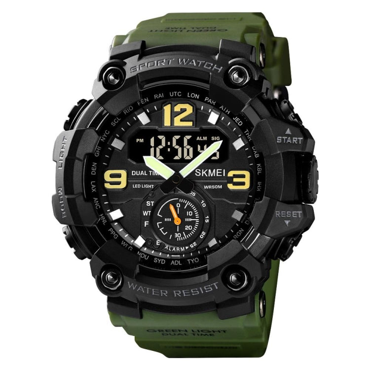 Relógio Masculino SKMEI 1637 Desportivo com Mostrador Grande, Digital, Exterior, Plástico Amortecedor, Preto, Verde Exército, Camuflado Azul, Camuflado Verde Exército, Cinzento Preto