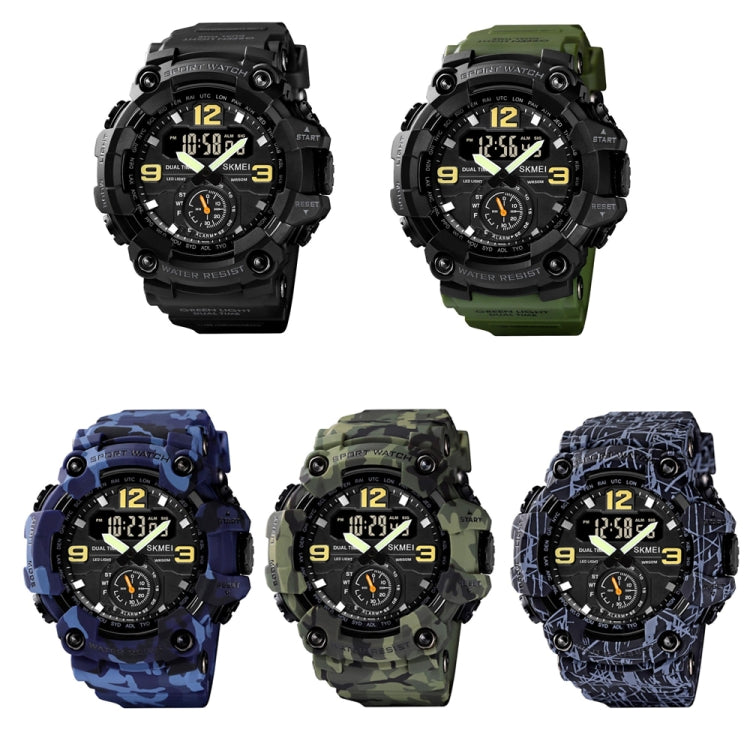 Relógio Masculino SKMEI 1637 Desportivo com Mostrador Grande, Digital, Exterior, Plástico Amortecedor, Preto, Verde Exército, Camuflado Azul, Camuflado Verde Exército, Cinzento Preto