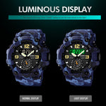 Relógio Masculino SKMEI 1637 Desportivo com Mostrador Grande, Digital, Exterior, Plástico Amortecedor, Preto, Verde Exército, Camuflado Azul, Camuflado Verde Exército, Cinzento Preto