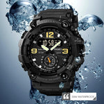 Relógio Masculino SKMEI 1637 Desportivo com Mostrador Grande, Digital, Exterior, Plástico Amortecedor, Preto, Verde Exército, Camuflado Azul, Camuflado Verde Exército, Cinzento Preto