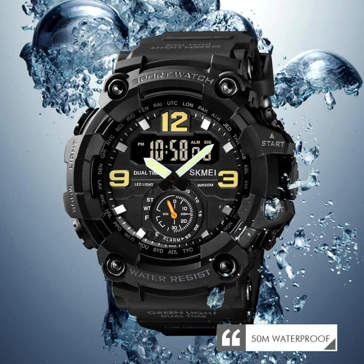 Relógio Masculino SKMEI 1637 Desportivo com Mostrador Grande, Digital, Exterior, Plástico Amortecedor, Preto, Verde Exército, Camuflado Azul, Camuflado Verde Exército, Cinzento Preto