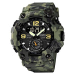 Relógio Masculino SKMEI 1637 Desportivo com Mostrador Grande, Digital, Exterior, Plástico Amortecedor, Preto, Verde Exército, Camuflado Azul, Camuflado Verde Exército, Cinzento Preto