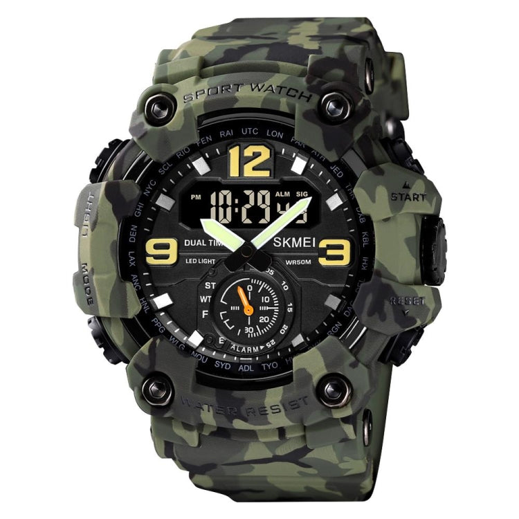 Relógio Masculino SKMEI 1637 Desportivo com Mostrador Grande, Digital, Exterior, Plástico Amortecedor, Preto, Verde Exército, Camuflado Azul, Camuflado Verde Exército, Cinzento Preto