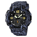 Relógio Masculino SKMEI 1637 Desportivo com Mostrador Grande, Digital, Exterior, Plástico Amortecedor, Preto, Verde Exército, Camuflado Azul, Camuflado Verde Exército, Cinzento Preto