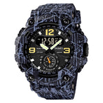 Relógio Masculino SKMEI 1637 Desportivo com Mostrador Grande, Digital, Exterior, Plástico Amortecedor, Preto, Verde Exército, Camuflado Azul, Camuflado Verde Exército, Cinzento Preto