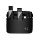 Microfone Lavalier Digital Sem Fios com Compartimento de Carregamento, Especificações:, S16-S Um para Dois Preto Interface USB-C/Type-C, S16-S Um para Dois Preto Interface de 8 Pinos