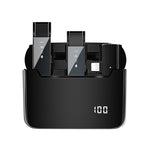 Microfone Lavalier Digital Sem Fios com Compartimento de Carregamento, Especificações:, S16-S Um para Dois Preto Interface USB-C/Type-C, S16-S Um para Dois Preto Interface de 8 Pinos