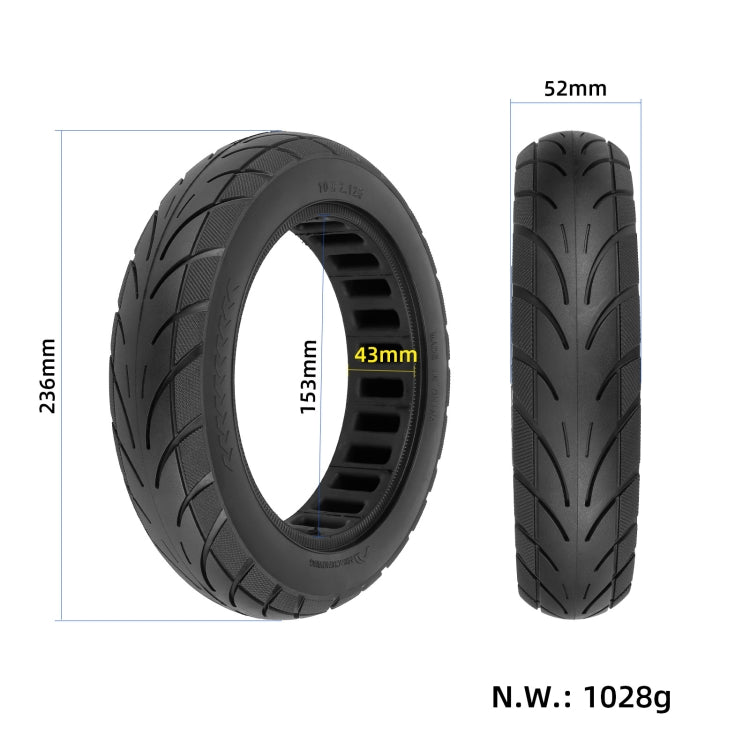 Pneu sólido 10x2.125 polegadas para trotinete elétrica Ninebot Segway F20/F25/F30/F40, 10x2.125 polegadas