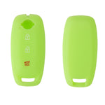 For 2023 Nissan Altima 2pcs Three-Button Key Silicone Protective Case, Black, Red, Rose Red, Pink, Blue, Apple Green, Orange, Sea Blue, Purple, Luminous Blue, Luminous Green, White
