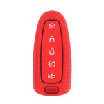 For Ford Edge/Explorer 2pcs 5-Button Key Silicone Case, Black, Red, Pink, Sea Blue