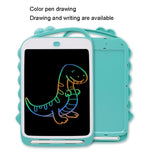 Quadro de Escrita LCD 10 polegadas Dinossauro de Desenho Animado Quadro de Pintura Infantil Colorido, 10 polegadas (Azul Claro)