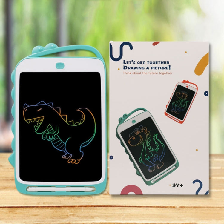 Quadro de Escrita LCD 10 polegadas Dinossauro de Desenho Animado Quadro de Pintura Infantil Colorido, 10 polegadas (Azul Claro)