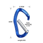 XINDA Mosquetão de Alumínio para Escalada em Rocha 22KN com Fivela de Porta Rápida e Mola, XD-8126 (Azul), XD-8126 (Preto), XD-8126 (Vermelho), XD-8126 (Laranja), XD-8126 (Prateado)
