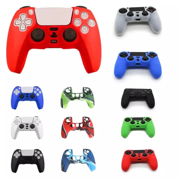 Capa Protetora de Silicone para Comando PS5, Branco, Preto, Camuflado Azul, Camuflado Vermelho, Camuflado Verde