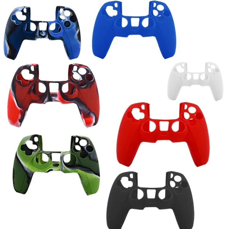 Capa Protetora de Silicone para Comando PS5, Branco, Preto, Camuflado Azul, Camuflado Vermelho, Camuflado Verde