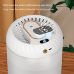 Humidificador de 3000ml com Dupla Bocal, Temporizador, Ecrã Digital e Luz Ambiente Colorida