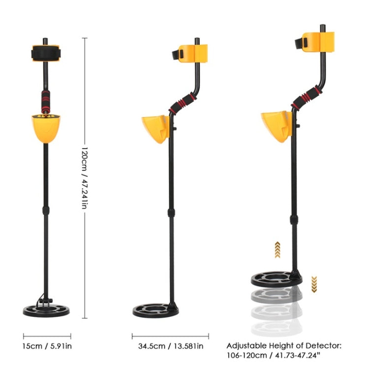 Detector de Metais com Ecrã LCD de Alta Sensibilidade MD9020C, MD9020C