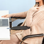 Apoio de Braço para Secretária de Computador com Almofada de Esponja Sem Furos, Multifuncional, Básico, Dobrável, Dobrável e Giratório