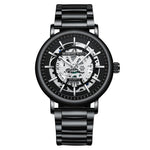 Relógio de quartzo impermeável multifuncional BINBOND B7872 com mostrador oco luminoso, aço preto-preto-branco, aço branco-preto-branco, dourado total-preto-dourado, couro preto-preto-preto, couro preto-branco-preto, couro preto-dourado total-preto