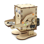 Brinquedo educativo de ciência DIY para crianças, robô a comer moedas, kit de experimento científico e artesanato em madeira, Robô a comer moedas