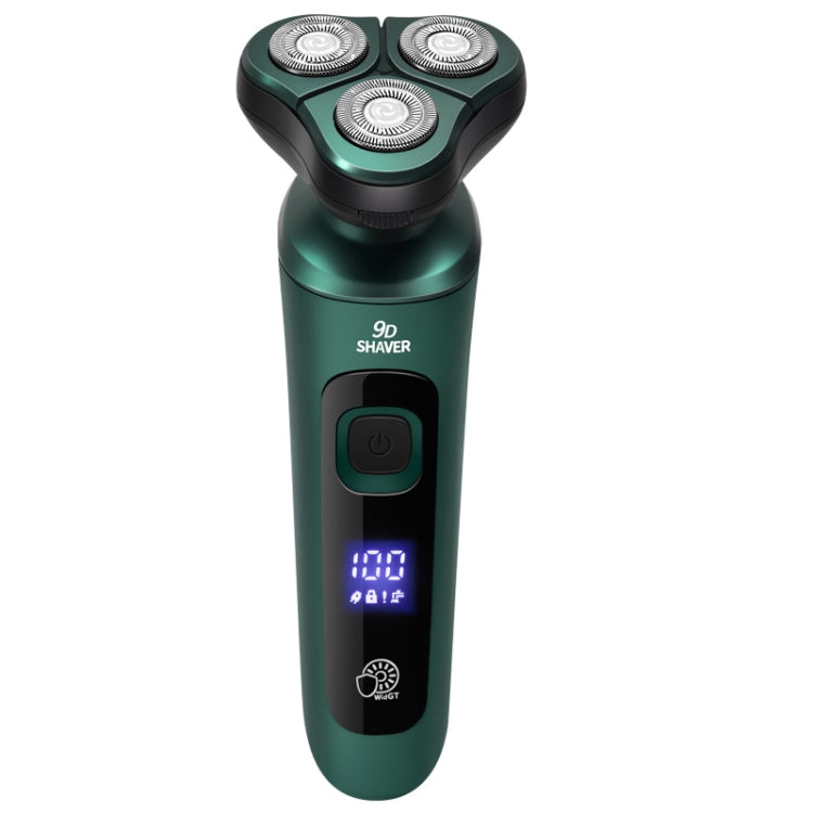 Aparador Elétrico Inteligente com Ecrã LCD, Três Cabeças, USB Recarregável, Barbeador Flutuante, Versão Standard, 3 em 1, 4 em 1