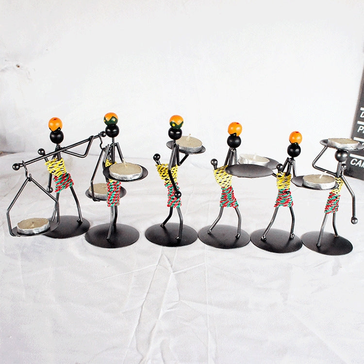 Castical Retro em Ferro Forjado em Forma de Homem, Ornamento para Decoração de Mesa de Restaurante, 21, 22, 23, 26