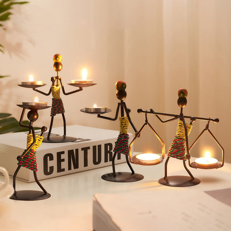 Castical Retro em Ferro Forjado em Forma de Homem, Ornamento para Decoração de Mesa de Restaurante, 21, 22, 23, 26