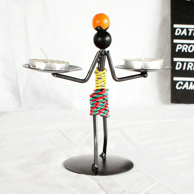 Castical Retro em Ferro Forjado em Forma de Homem, Ornamento para Decoração de Mesa de Restaurante, 21, 22, 23, 26