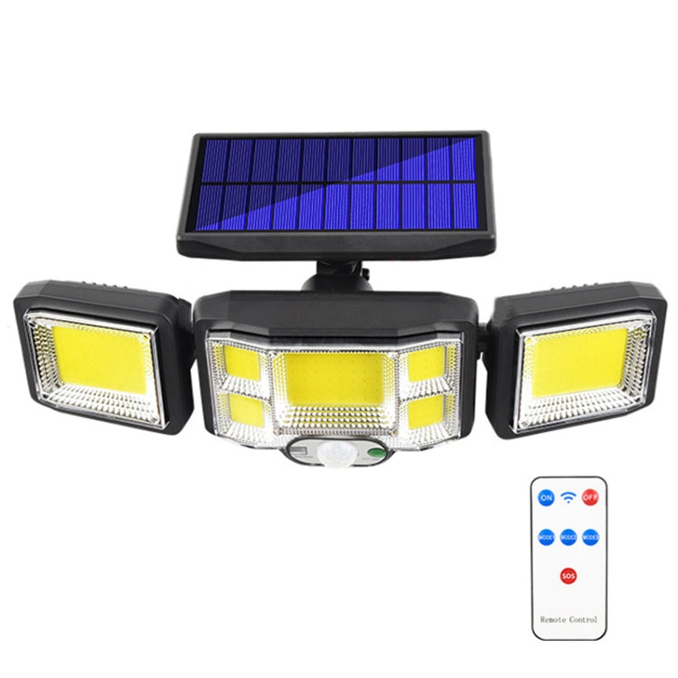 Luz de Parede Solar com Controlo Remoto, Projetor LED com Sensor de Tripla Rotação, 192LED Integrado, 192COB Integrado, 192LED Dividido, 192COB Dividido