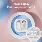 Auriculares Bluetooth Estéreo Sem Fios com Caixa de Carregamento, Estilo:, BY18 Ecrã Digital Branco