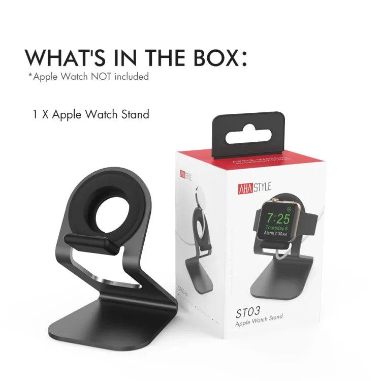 AhaStyle ST03 For Apple Watch Series Aluminum Alloy Stand Base, ST03 (Silver)