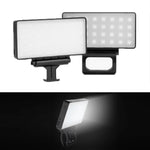Luz de preenchimento para telemóvel para fotografia ao ar livre com ajuste de brilho multiângulo, luz branca monocromática, cor RGB