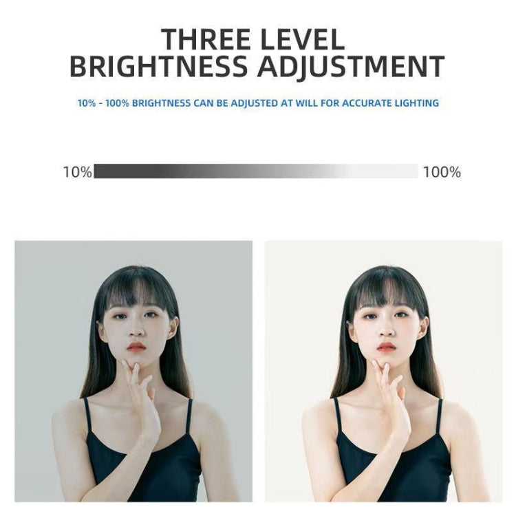 Luz de preenchimento para telemóvel para fotografia ao ar livre com ajuste de brilho multiângulo, luz branca monocromática, cor RGB