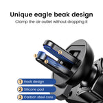 S03 Vehicle Air Outlet Gravity Navigation Mobile Phone Holder, Black Eagle Mouth, White Eagle Mouth, Black Spiral Clip, White Spiral Clip