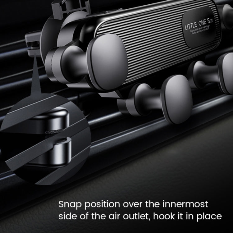 S03 Vehicle Air Outlet Gravity Navigation Mobile Phone Holder, Black Eagle Mouth, White Eagle Mouth, Black Spiral Clip, White Spiral Clip