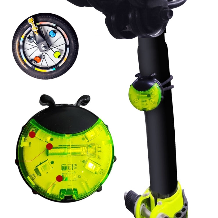 Luz de roda joaninha para bicicleta de equilíbrio infantil, manual e automática, vermelho inteligente, verde inteligente, azul inteligente, vermelho manual, verde manual, azul manual, transparente manual