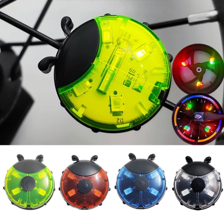 Luz de roda joaninha para bicicleta de equilíbrio infantil, manual e automática, vermelho inteligente, verde inteligente, azul inteligente, vermelho manual, verde manual, azul manual, transparente manual