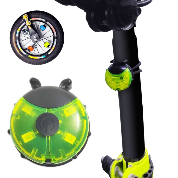 Luz de roda joaninha para bicicleta de equilíbrio infantil, manual e automática, vermelho inteligente, verde inteligente, azul inteligente, vermelho manual, verde manual, azul manual, transparente manual