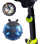 Luz de roda joaninha para bicicleta de equilíbrio infantil, manual e automática, vermelho inteligente, verde inteligente, azul inteligente, vermelho manual, verde manual, azul manual, transparente manual