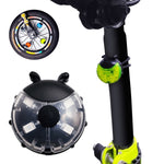 Luz de roda joaninha para bicicleta de equilíbrio infantil, manual e automática, vermelho inteligente, verde inteligente, azul inteligente, vermelho manual, verde manual, azul manual, transparente manual
