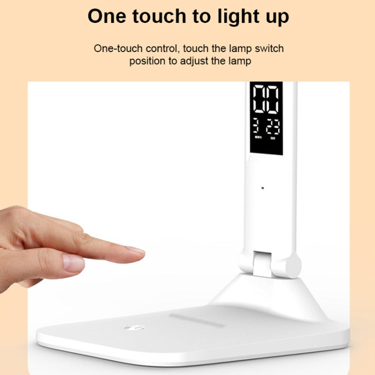 Lâmpada de Secretária Dobrável com Ecrã Digital Inteligente LED, Estilo:, Plugue USB Reto, Carregamento 2000mAh, Carregamento 3200mAh, Plugue USB Reto de Dupla Cabeça, Carregamento de Dupla Cabeça 2000mAh, Carregamento de Dupla Cabeça 3200mAh
