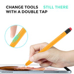 Capa Protetora de Silicone AhaStyle PT180-2 Antiderrapante e Anti-Queda para Caneta Capacitiva, Para Apple Pencil 1, Para Apple Pencil 2